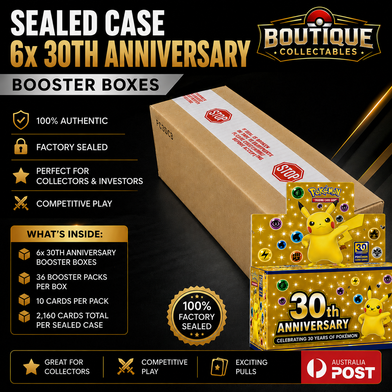Pokémon TCG: 30th Anniversary Collection Booster Case (6 Booster Boxes)