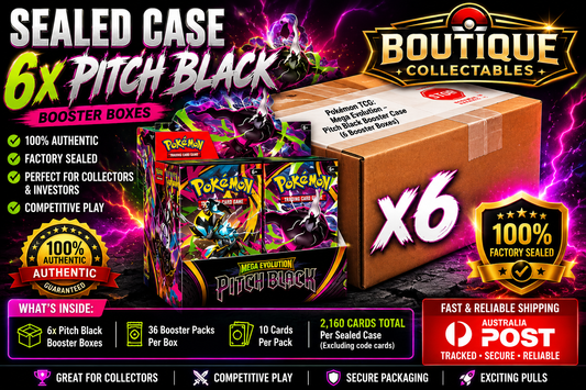 Pokémon TCG: Mega Evolution – Pitch Black Booster Case (6 Booster Boxes)